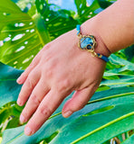 Blue Sky Labradorite Bungee Bracelet
