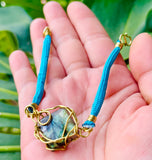 Blue Sky Labradorite Bungee Bracelet