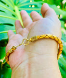 Blue  Labradorite Leather Bracelet