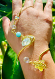 Amazonite Aura Brass Panja