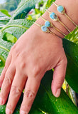 Larimar Brass Cuffs