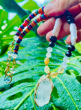 Peruvian Dolphin Quartz Citrine Pearl Choker / Necklace