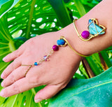 Cosmic Aura Labradorite Brass Panja