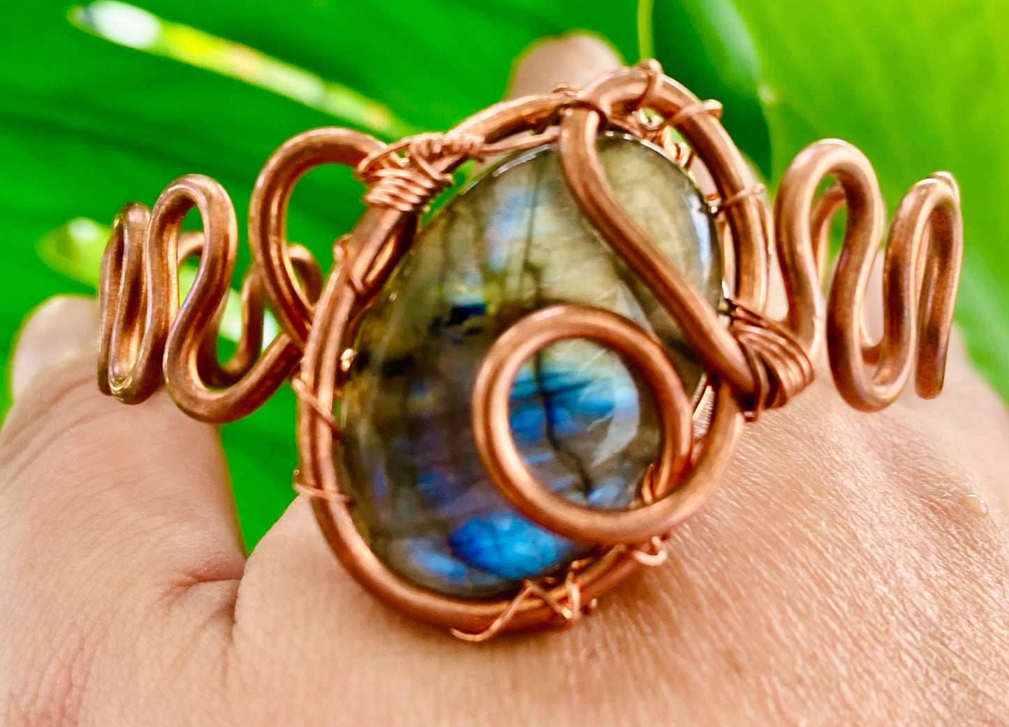 Caribbean Sea Labradorite Cuff