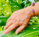 Lavender Amethyst Brass Panja