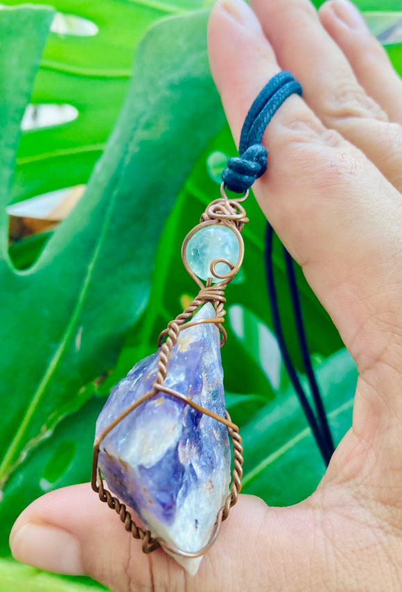 Cacoxenite Fluorite Necklace