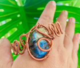 Caribbean Sea Labradorite Cuff
