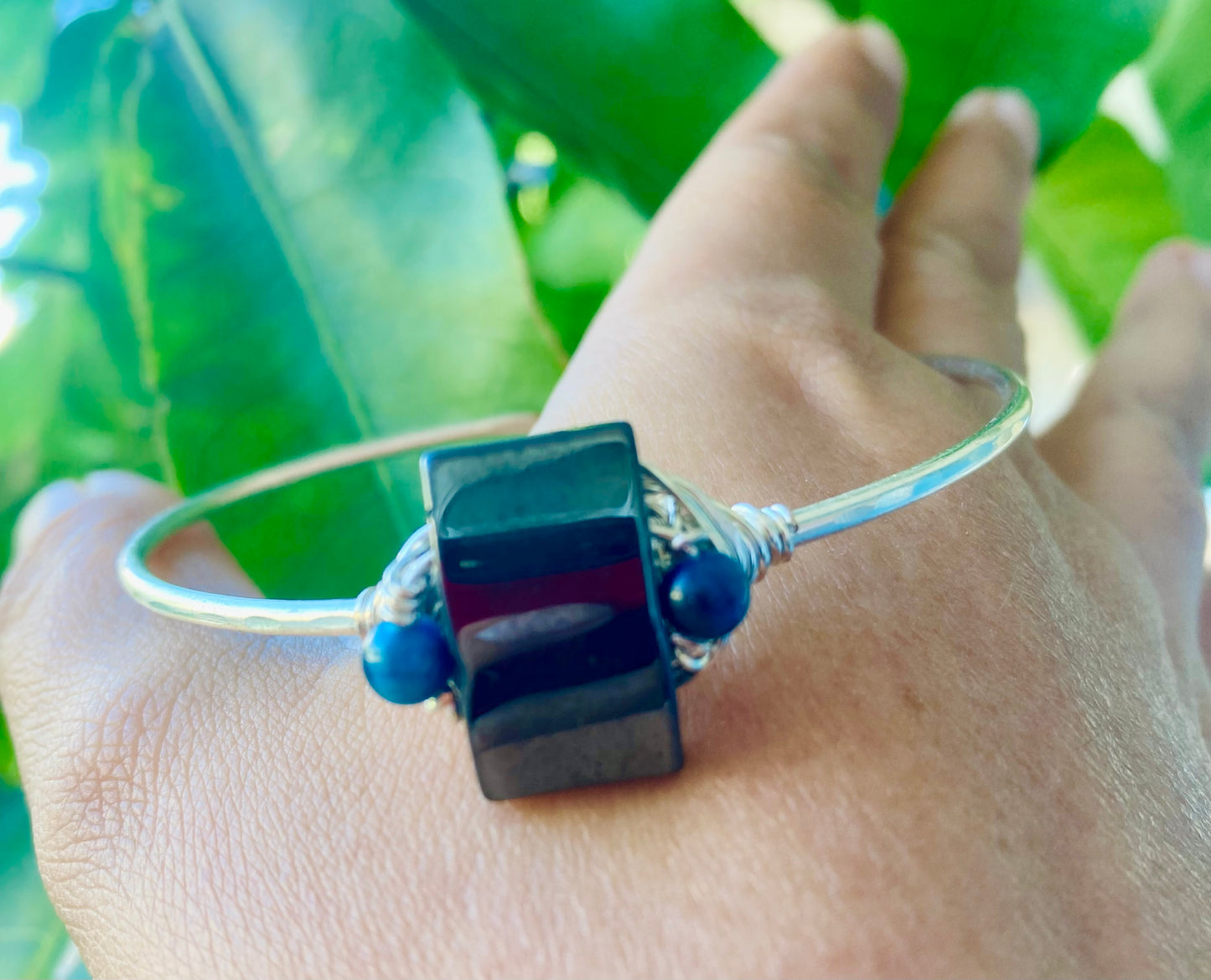 Hematite Blue Bracelet