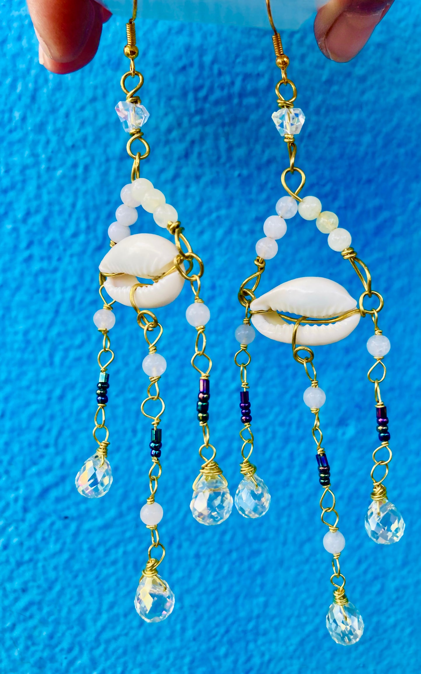 Cowrie Quartz Chandeliers