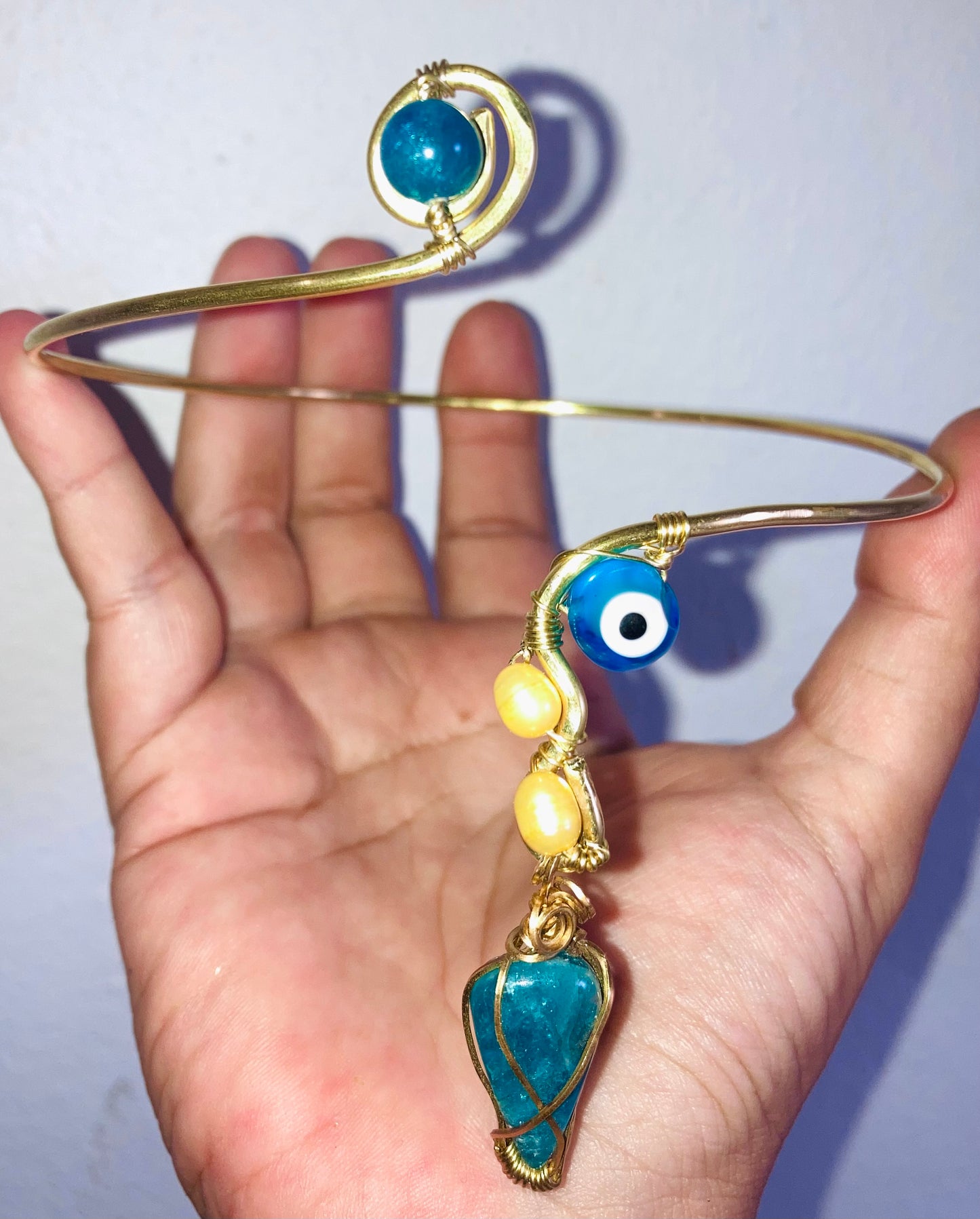 Apatite Eye Arm Cuff