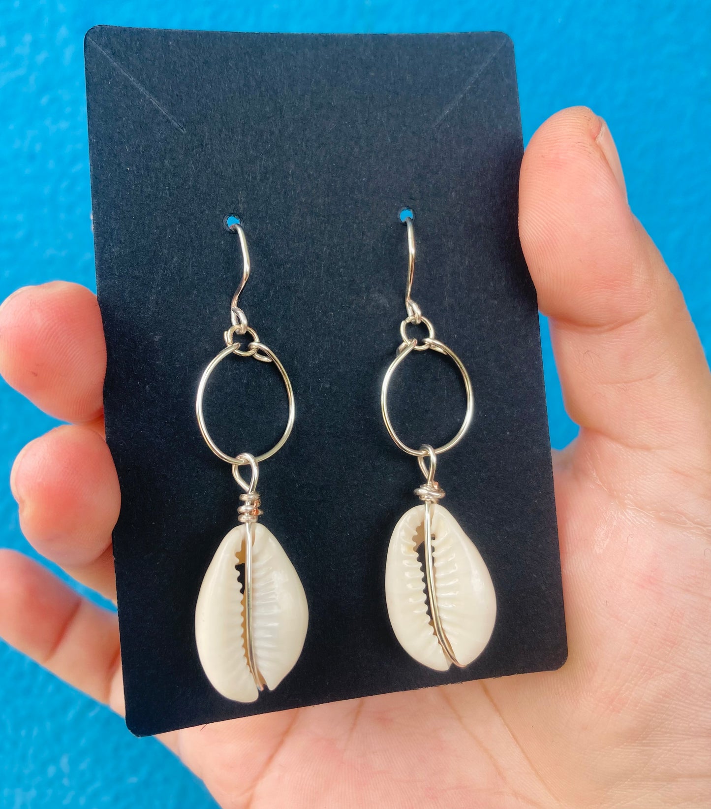 Mini Cowrie Hoops