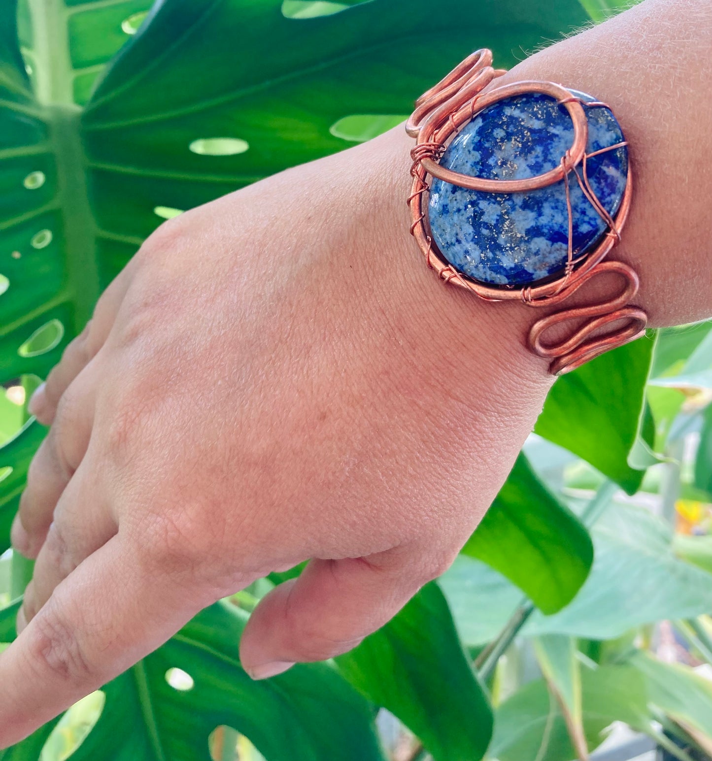 Lapis Tribal Cuff