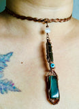 Shielded Light – Labradorite Copper Braided Choker