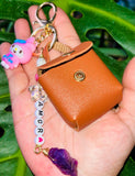 Mini Amethyst Earbud Holder Purse Charm