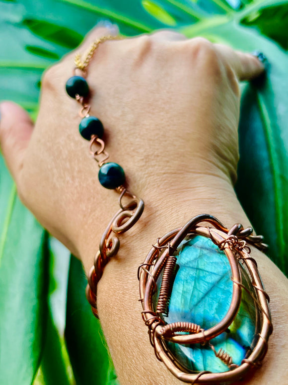 Labradorite Tigerseye Copper Panja