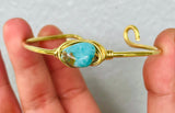 Larimar Brass Cuffs