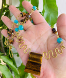 Tribal Tiger Brass Necklace