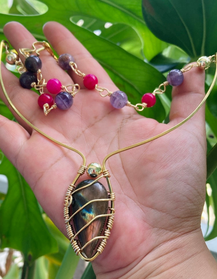 Purple Haze Labradorite Necklace