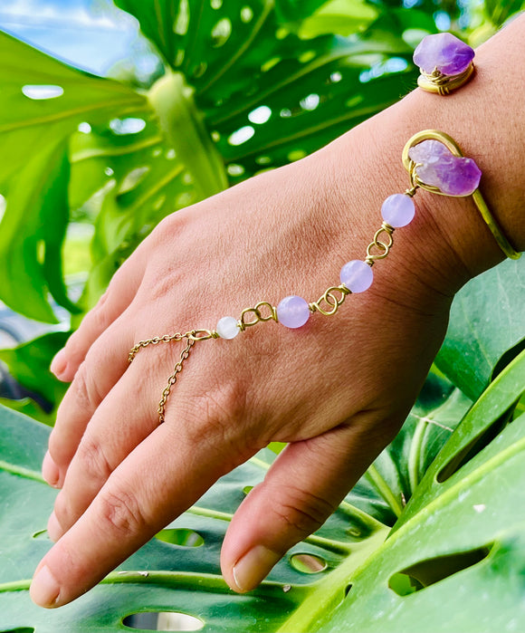 Lavender Amethyst Brass Panja