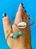 Cowrie Aquamarine Copper Panja
