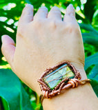 Golden Labradorite Copper Cuff