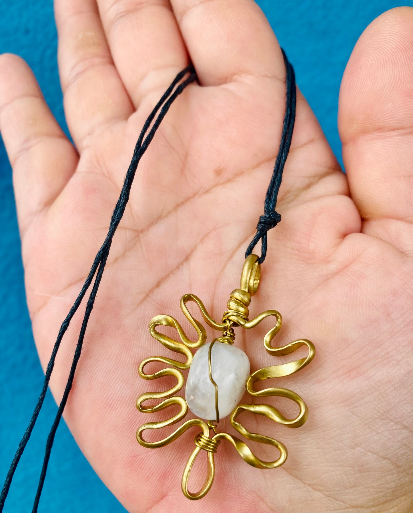 Golden Sun Moonstone Pendant