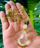 Himalayan Blue Tigerseye Moonstone Adjustable Necklace