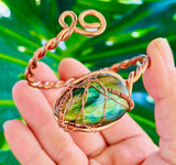 Labradorite E Class Adjustable Copper Cuff