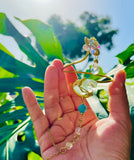 Amazonite Aura Brass Panja