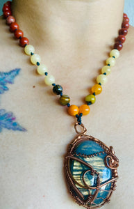 Root Chakra Labradorite Hand-knotted