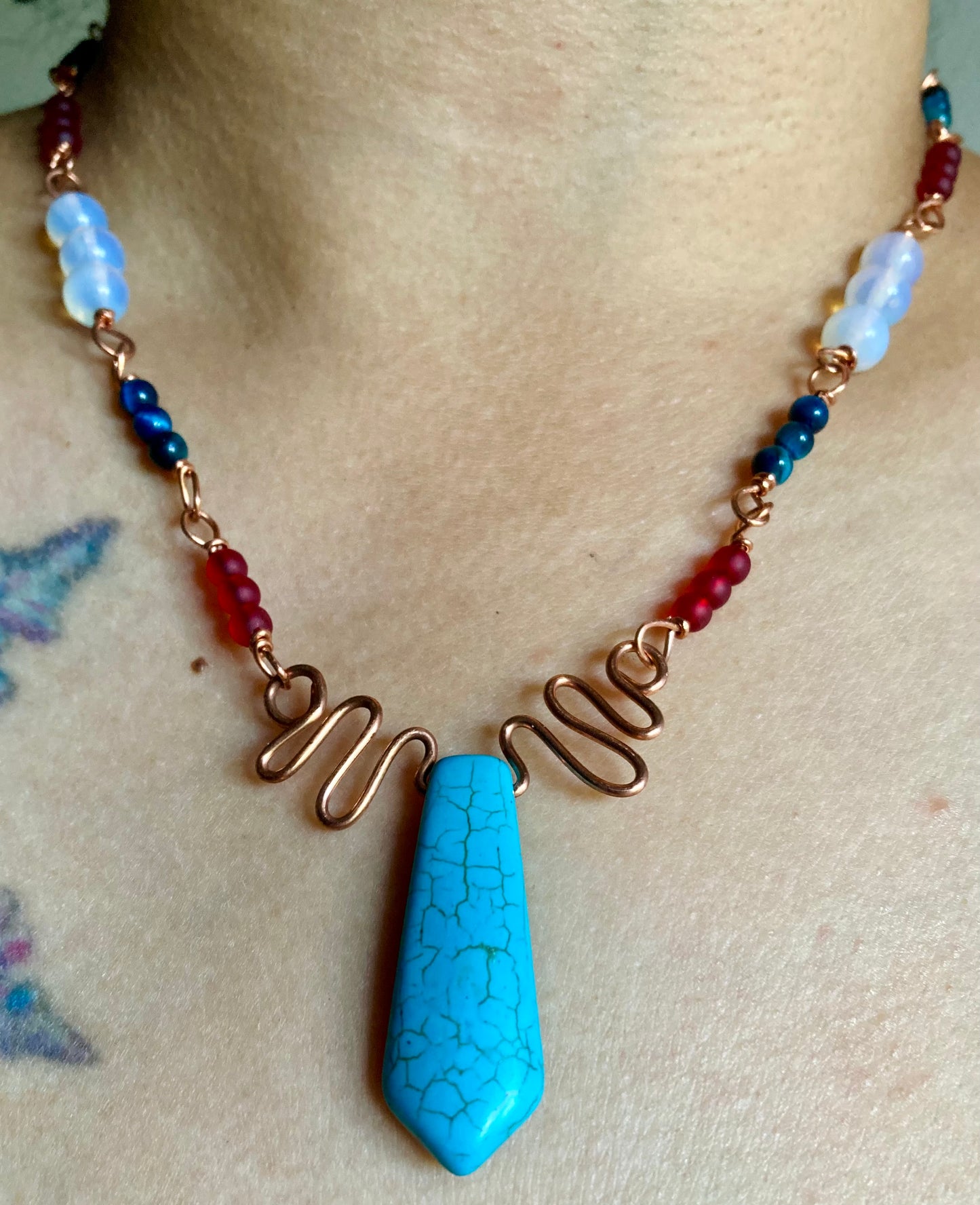 Howlite Tribal Necklace