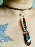 Shielded Light – Labradorite Copper Braided Choker