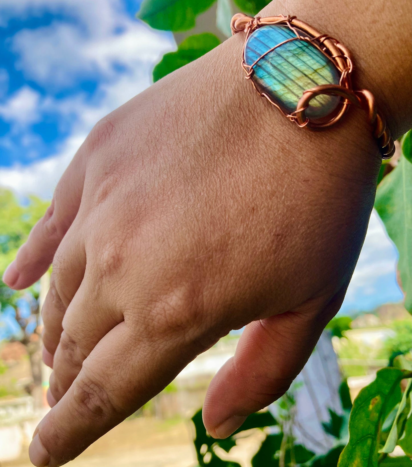 Tropical Labradorite Cuff