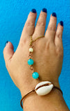 Cowrie Aquamarine Copper Panja