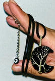 Sacred Obsidian Moon Protective Adjustable Pendant