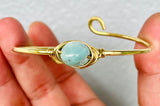 Larimar Brass Cuffs