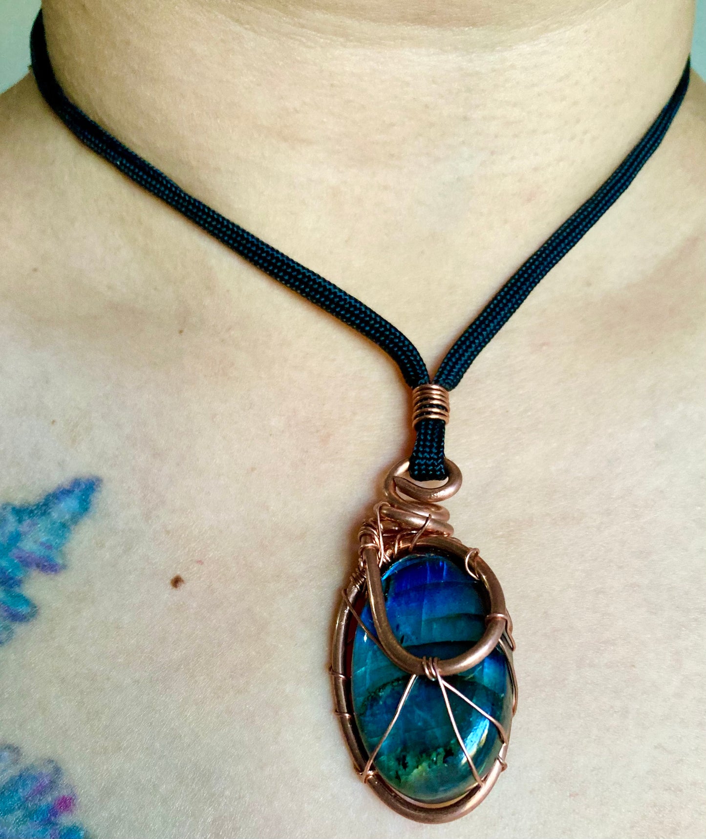 Blue Sky Labradorite Pendant