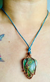 Ruby Fuchsite Leather Necklace