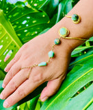 Green Calcite Brass Panja