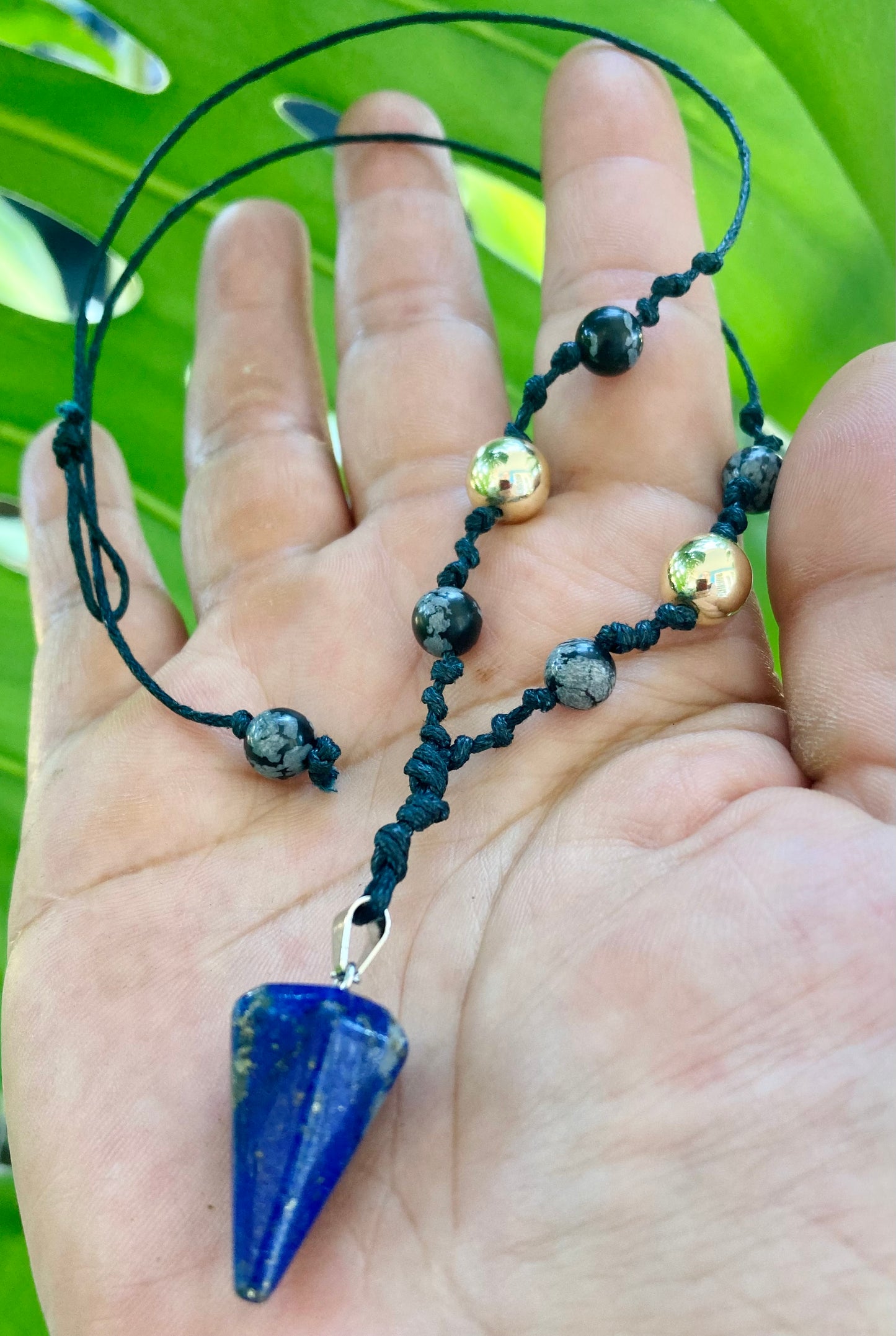 Lapis Lazuli Hemp Necklace