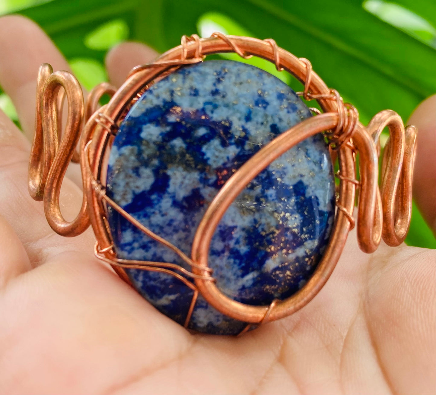 Lapis Tribal Cuff