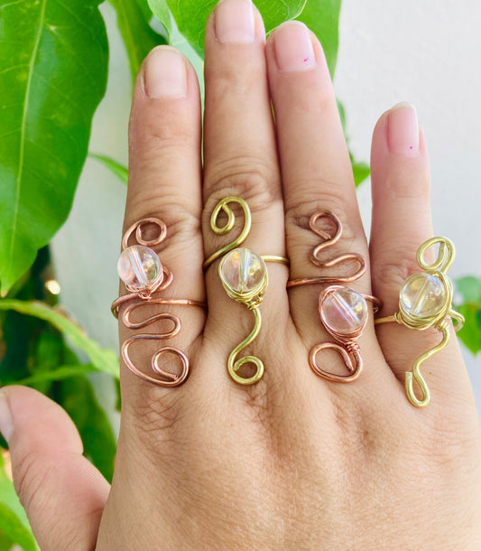 Natural Mystic Bead Rings