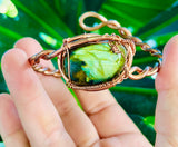 Labradorite Copper Braid Adjustable Cuff