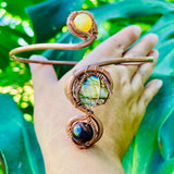 Honey Labradorite Arm Cuff