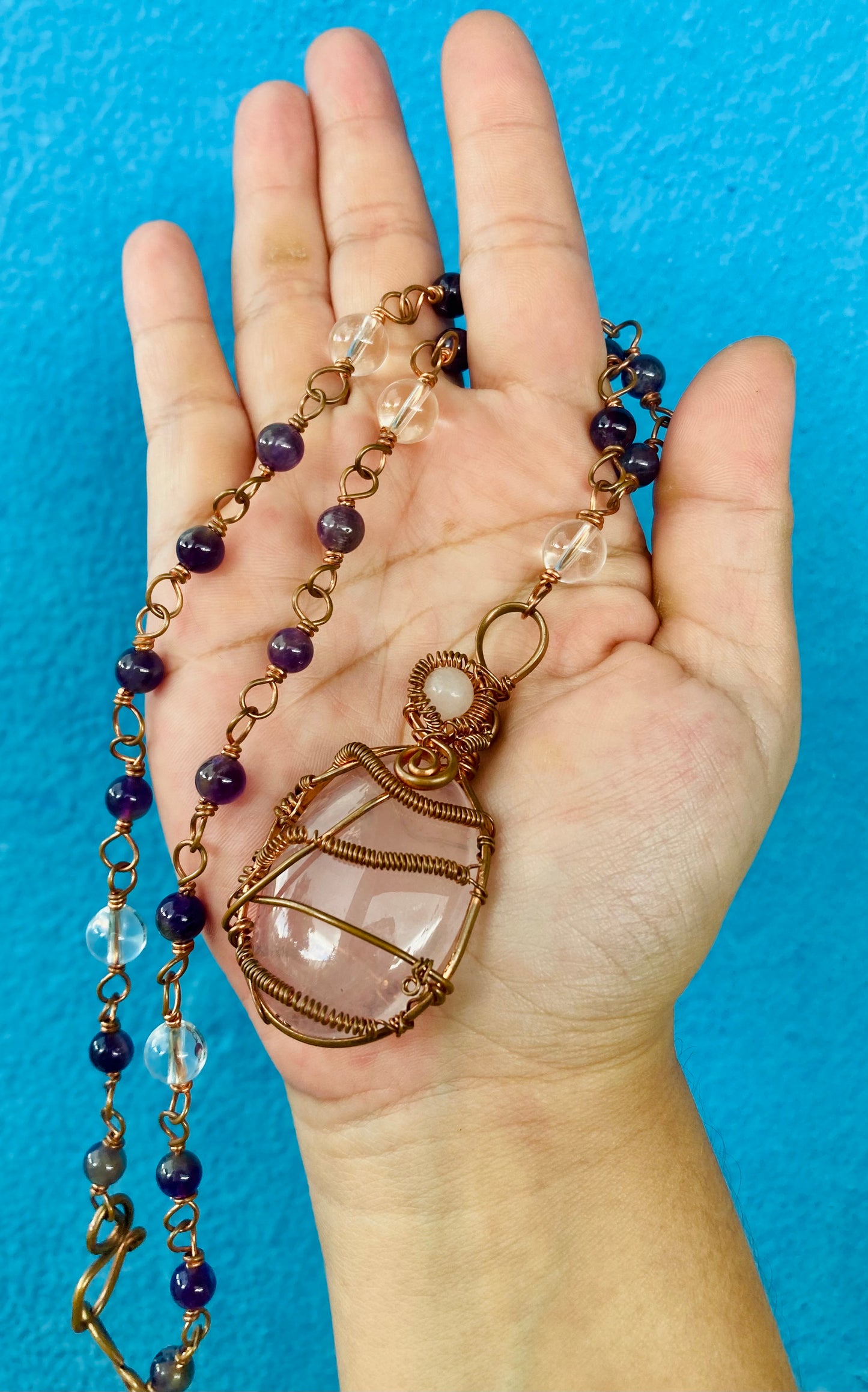 Rose Quartz / Amethyst Necklace