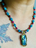 Blue Rainbow Labradorite Necklace