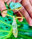 Peruvian Quartz Druzy Brass Cuff