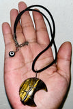 Sacred Tigerseye Moon Protective Adjustable Pendant