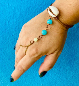 Cowrie Aquamarine Copper Panja