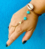 Cowrie Aquamarine Copper Panja